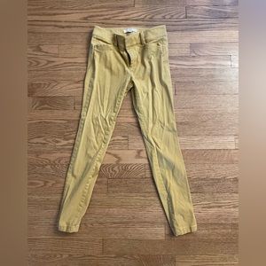 LOFT Womens Mustard Yellow Marisa skinny leg soft stretch pants